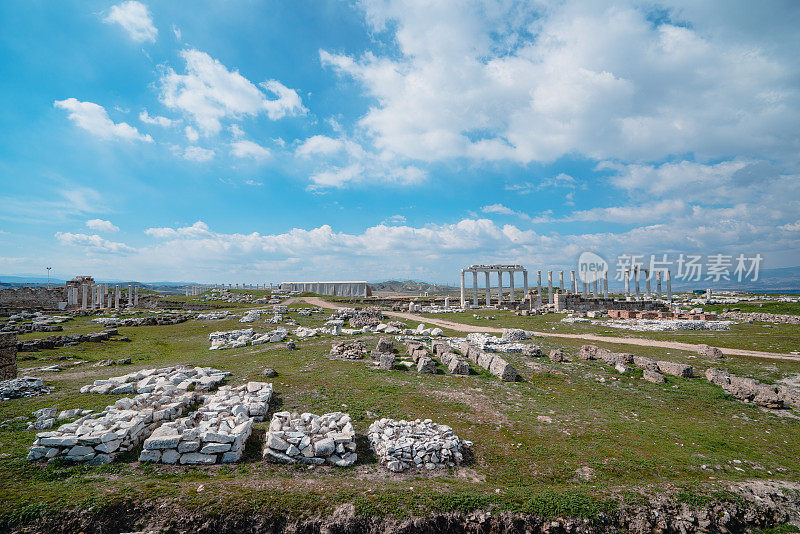 Pamukkale, Lycus上老底嘉遗址的全景